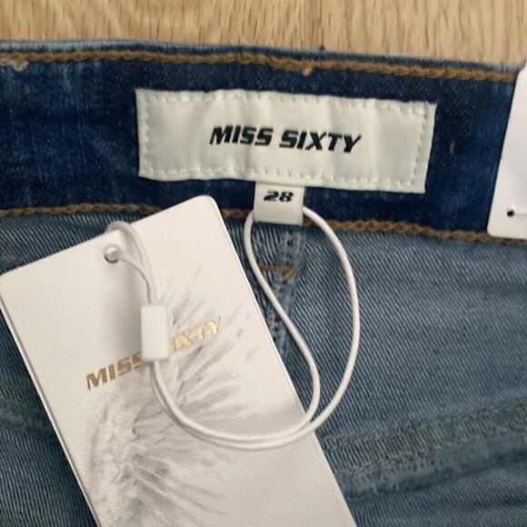 Miss Sixty Distressed Skinny Jeans 90s/2000s Revival Retro Street Style Y2K - Picture 15 of 16